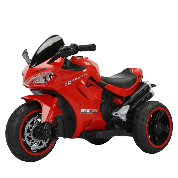 Motocicleta electrica cu 3 roti Kinderauto BJJQ950 2x 35W 12V 7Ah, culoare Rosie