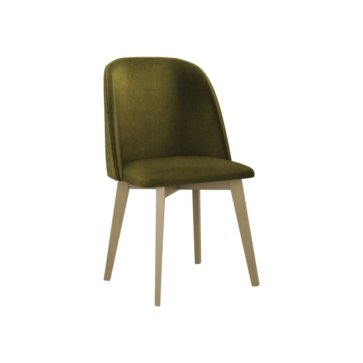 Scaun tapitat Nawki III, MIRJAN24, sonoma + verde, 48x83x55 cm