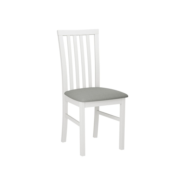 Scaun Figaro I, MIRJAN24, alb + gri, 43x49x93 cm