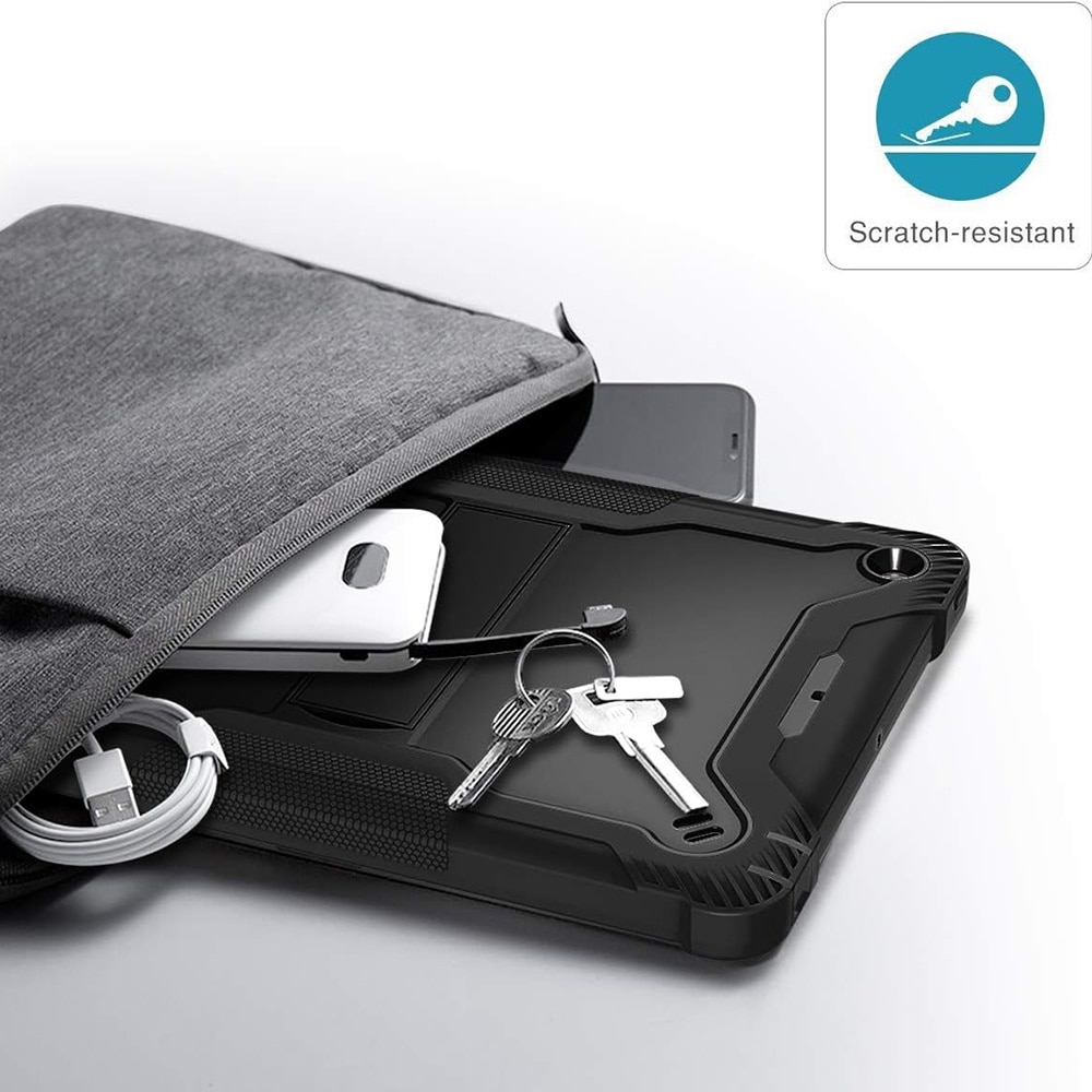 [Pachet 360°] Husa + folie din sticla pentru iPad 9 10.2 inch 2021 Rugged Heavy Duty - negru
