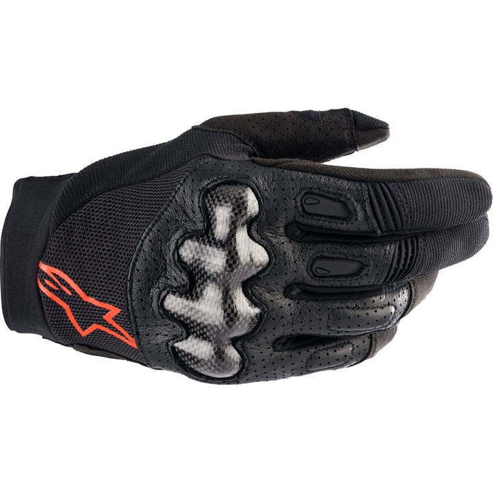Manusi sport Alpinestars Megawatt, cu protectii pentru incheieturi, negru/rosu, L