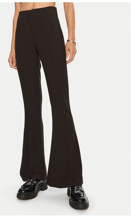 Gina Tricot Slim Bootcut nadrág 22856 fekete Bootcut Fit, poliészter