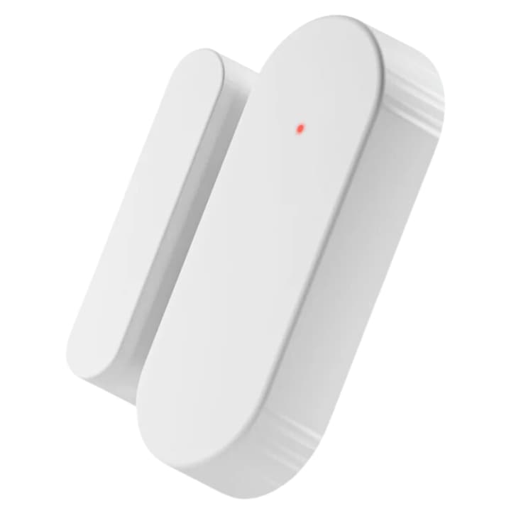 Senzor deschidere usa si fereastra Spreest®, DS100, Wireless 433MHz eV1527, Contact magnetic pentru sistem alarma GSM si WiFi, Raza 100m, Baterie CR2032 inclusa, Autonomie 1-3 ani, Instalare rapida 3M, Alb