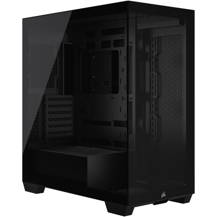 Компютърна кутия Corsair 3500X Tempered Glass Mid-Tower, Reverse connection compatible, Черен