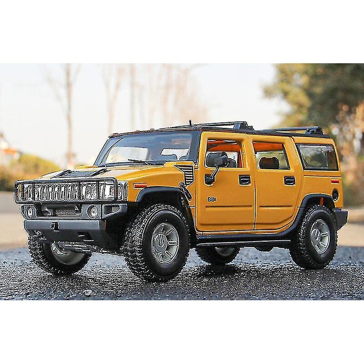 RC terepjáró, Hummer H22, Lonziming, valósághű részletek, könnyűfém karosszéria, 1:18