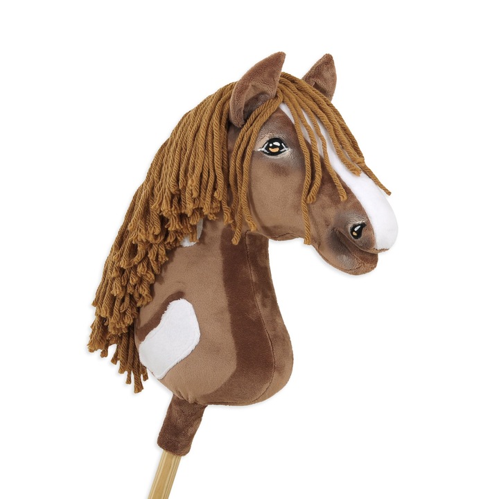 Детско люлеещо се конче Super Hobby Horse, Текстил, 74x30x25 см, +3 години, Кафяв