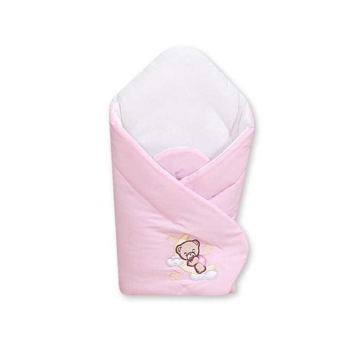 Babytakaró, My Sweet Baby, pamut, rózsaszín, 77x77cm