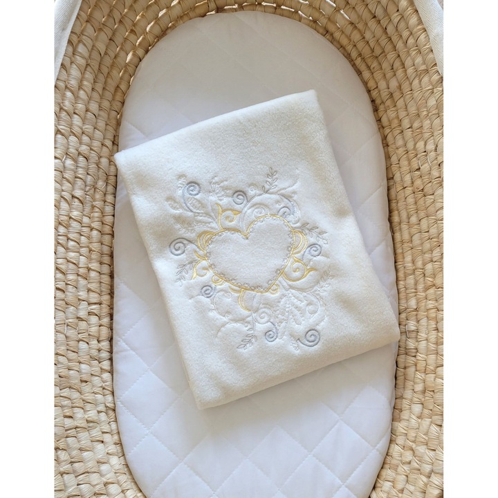 Бебешко одеяло, My Sweet Baby, кремаво, 70x100см