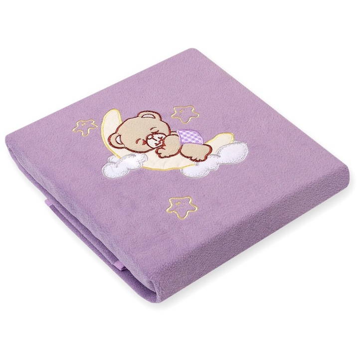 Бебешко одеяло, My Sweet Baby, виолетово, 70x100см