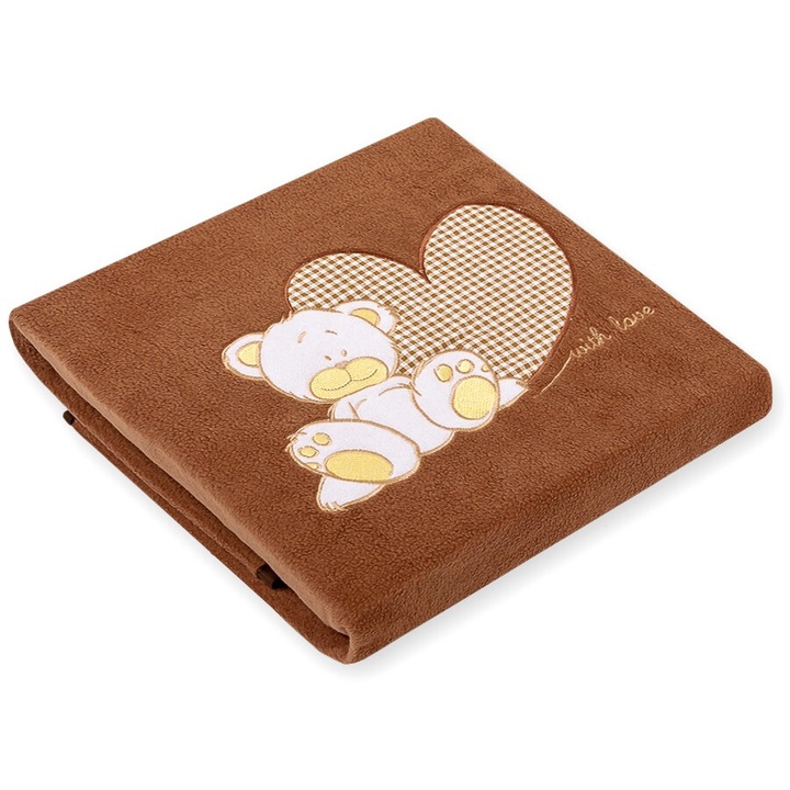 Бебешко одеяло, My Sweet Baby, кафяво, 70x100см