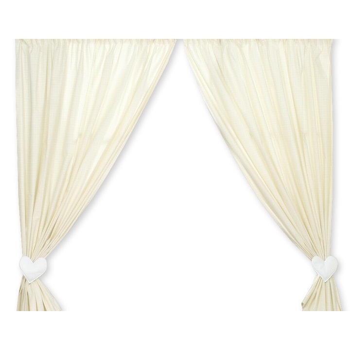 Комплект 2 детски пердета, My Sweet Baby, 155x155см, бели