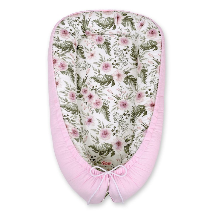 Pozitionator pentru bebelusi My Sweet Baby, 95x55cm, bumbac , doua fete, roz