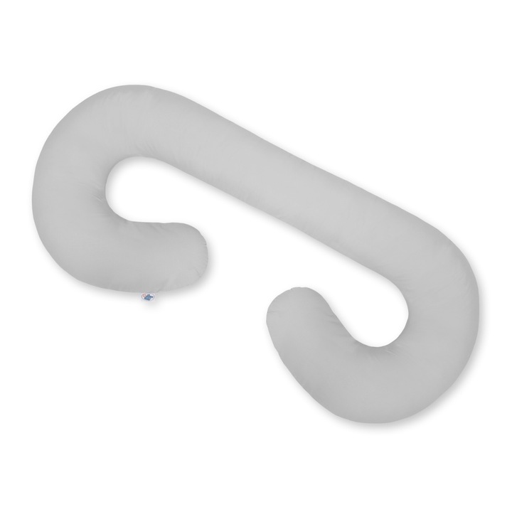 Perna de sarcina tip C, My Sweet Baby, gri, 115x60cm, pentru somn si alaptare