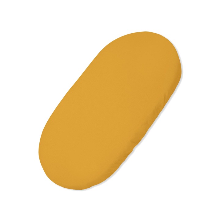 Cearceaf din bumbac, My Sweet Baby, 75x35cm, galben mustar