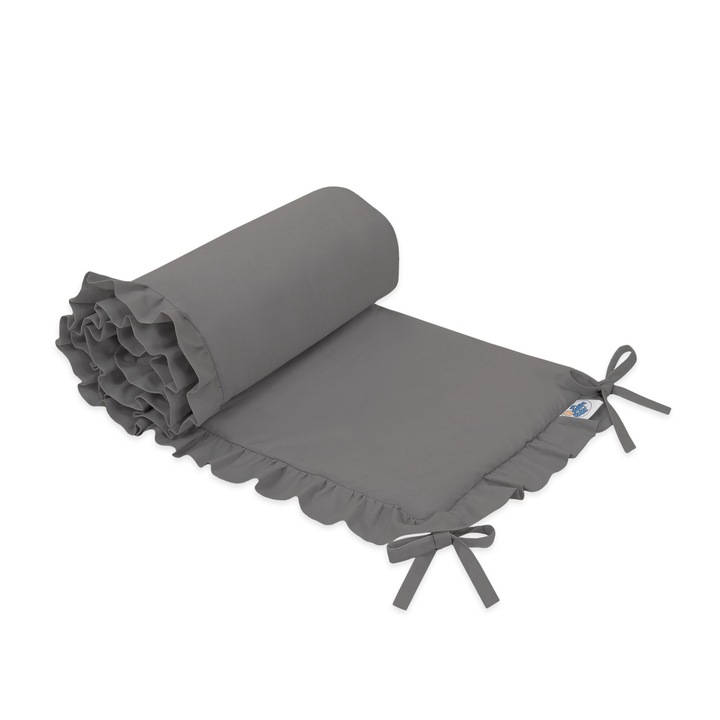 Protectie universala pentru patut My Sweet Baby, Gri, 165x35cm