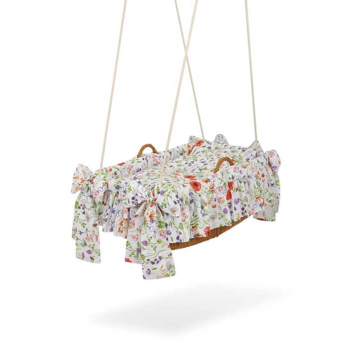 Patut bebe, My Sweet Baby, suspendat, 100% bumbac, 85x49x31cm, set complet