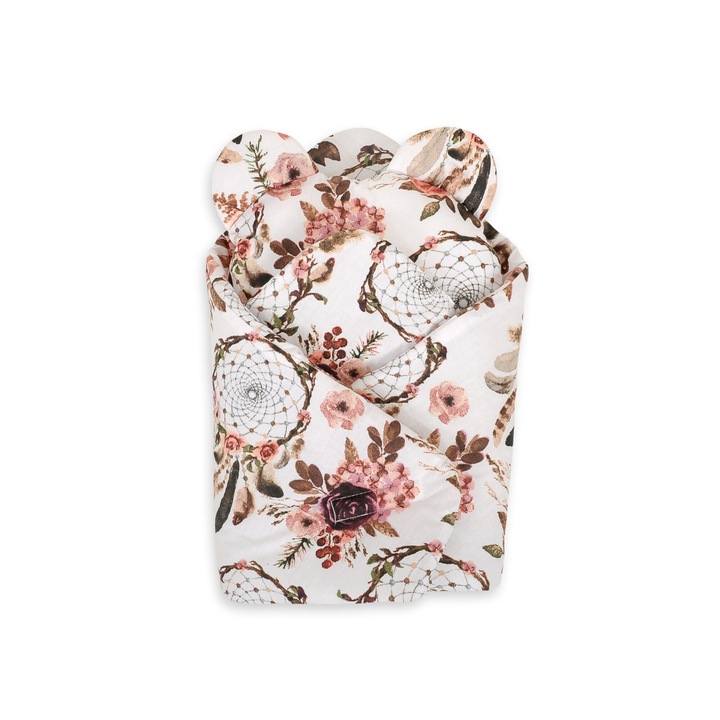 Patura infasat papusi, My Sweet Baby, 38x24cm, 100% bumbac, multicolor