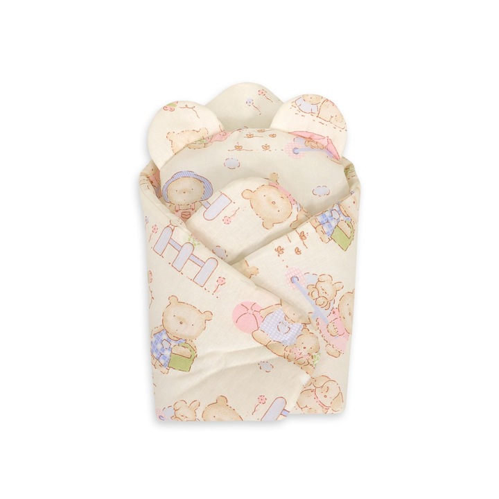 Възглавница за кукли, My Sweet Baby, 38x24cm, памук, дизайн мече