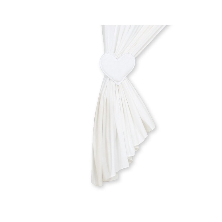 Комплект 2 пердета, Bobono, 155x155см, памук, бял