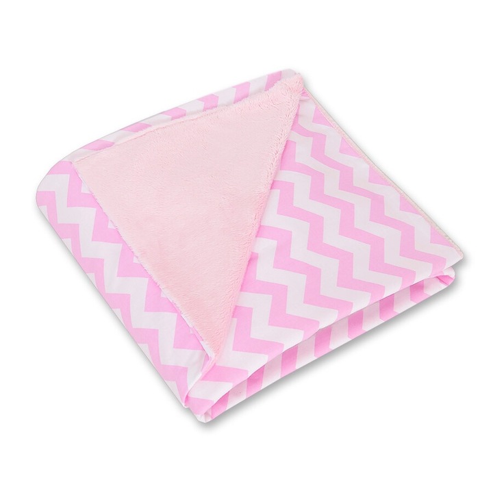 Бебешко одеяло, Bobono, 100x100см, памук, розово