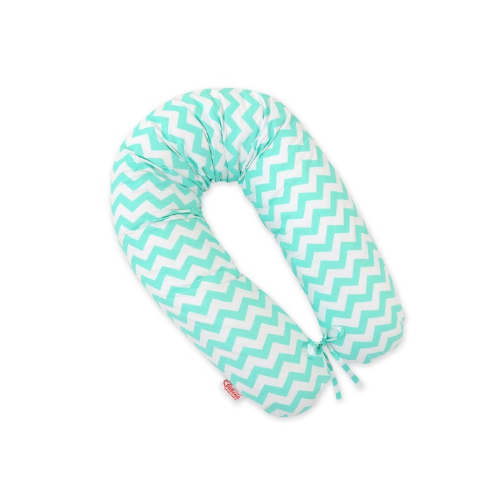 Възглавница за бременни, Bobono По-дълга многоцветна, 170см, опора за сън и кърмене