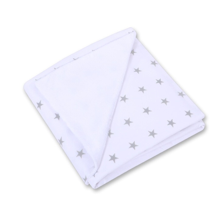 Пелена за бебета, Bobono, 100x100см, памук, бял