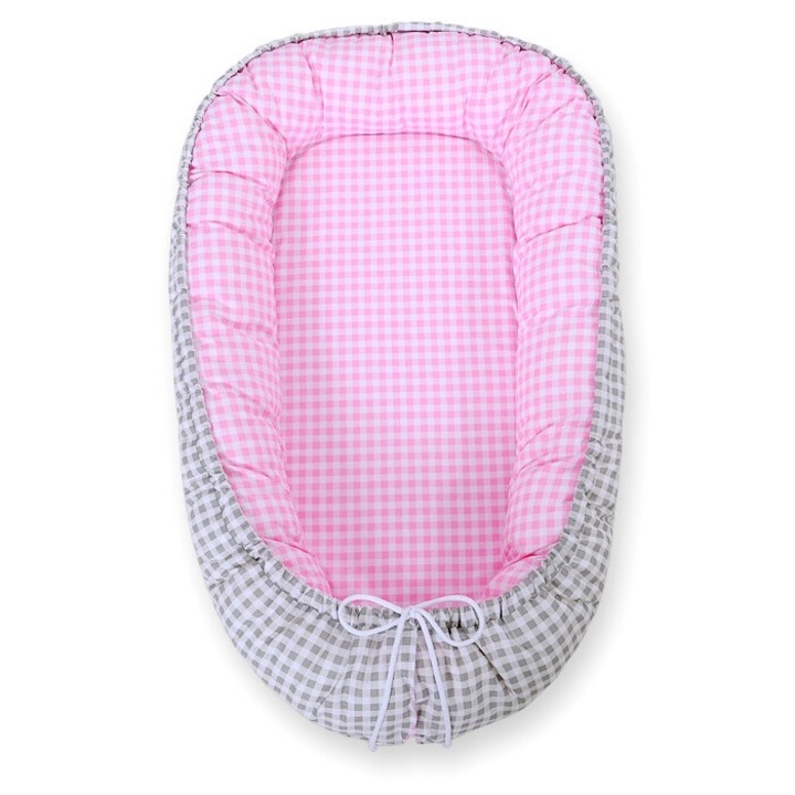 Cocon pentru bebelusi Bobono, 95x55cm, bumbac certificat Okotex, multicolor