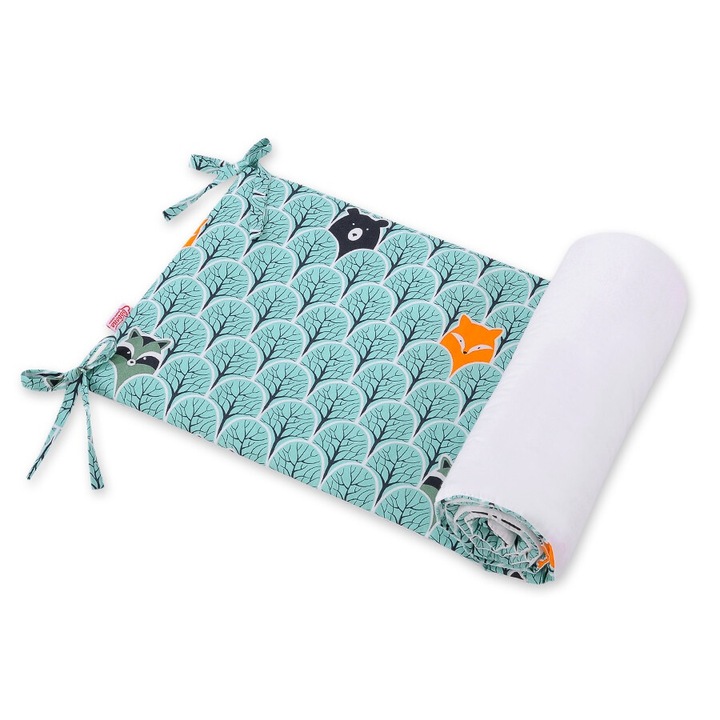 Протектор за кошара Bobono, универсален, зелен, 155x32см, за кошара 120x60см или 140x70см