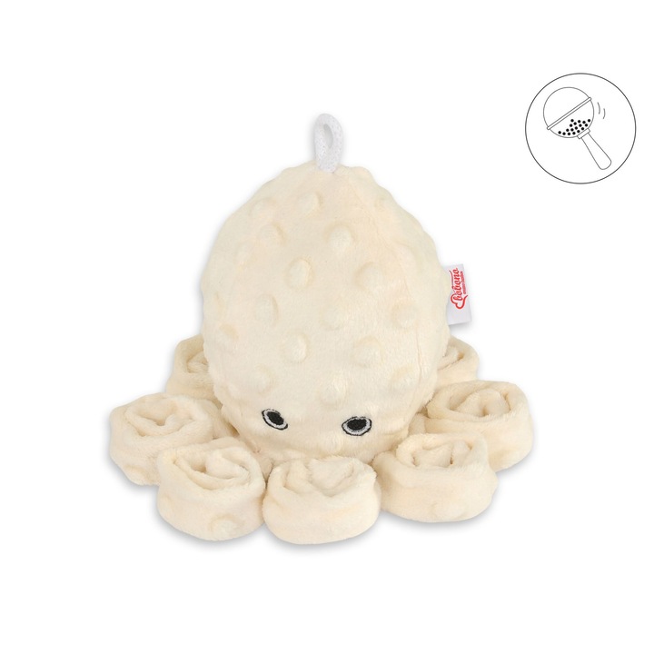 Gyerekjáték, Bobono, Rattle Octopus, bézs, 31cm