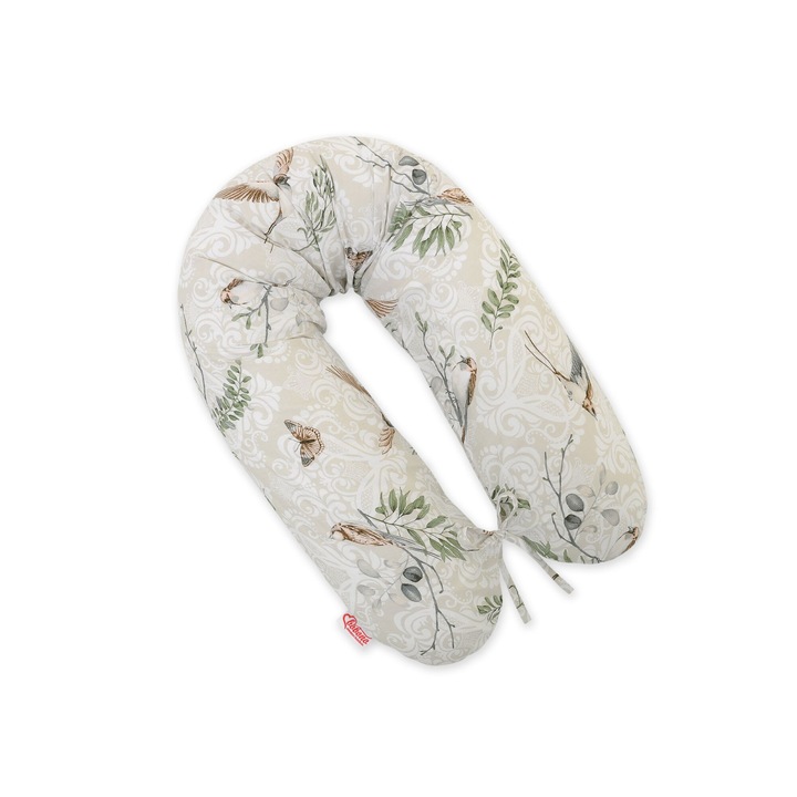 Perna de sarcina Bobono Longer, 170cm, multifunctionala, antialergica, multicolor