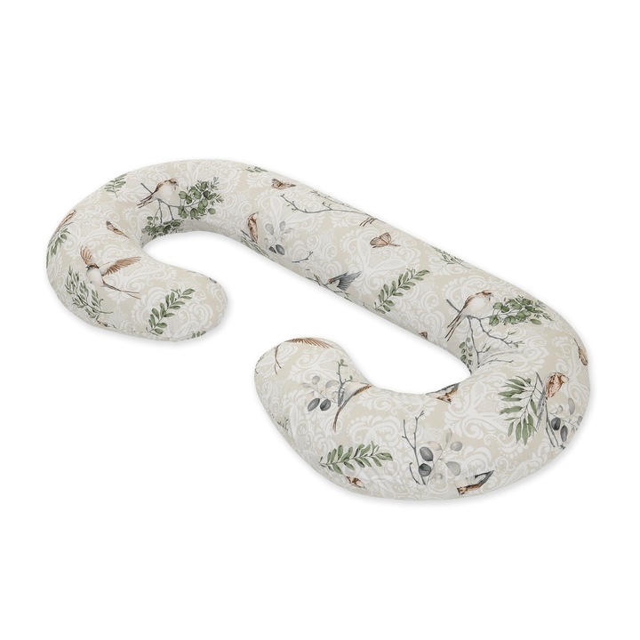 Perna de sarcina, tip C, Bobono, 115x60cm, confortabila, antialergica, multicolor