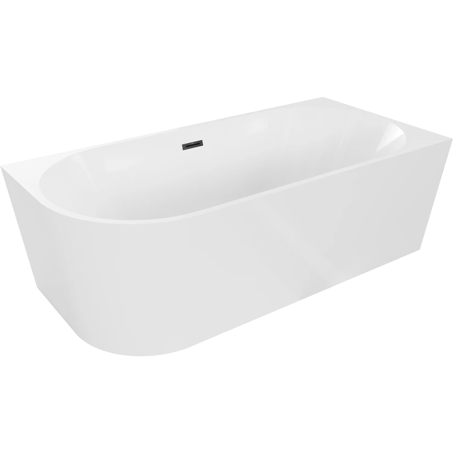 Mexen Mia cada freestanding colt dreapta 140 x 75 cm, alba