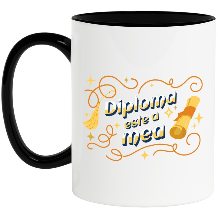 A Diploma bögre az enyém. Ballagás, Iskola, Freedom, 330ml, Kerámia fekete fogantyúval