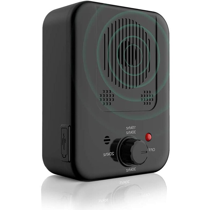 Dispozitiv de Control al Latratului cu Frecventa Ajustabila, AMRINUGL, Utilizare Interioara si Exterioara, Baterie Reincarcabila, Design Rezistent la Apa