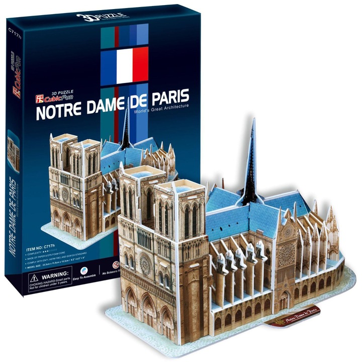 Cubicfun 3D puzzle, Notre Dame, 40 darab