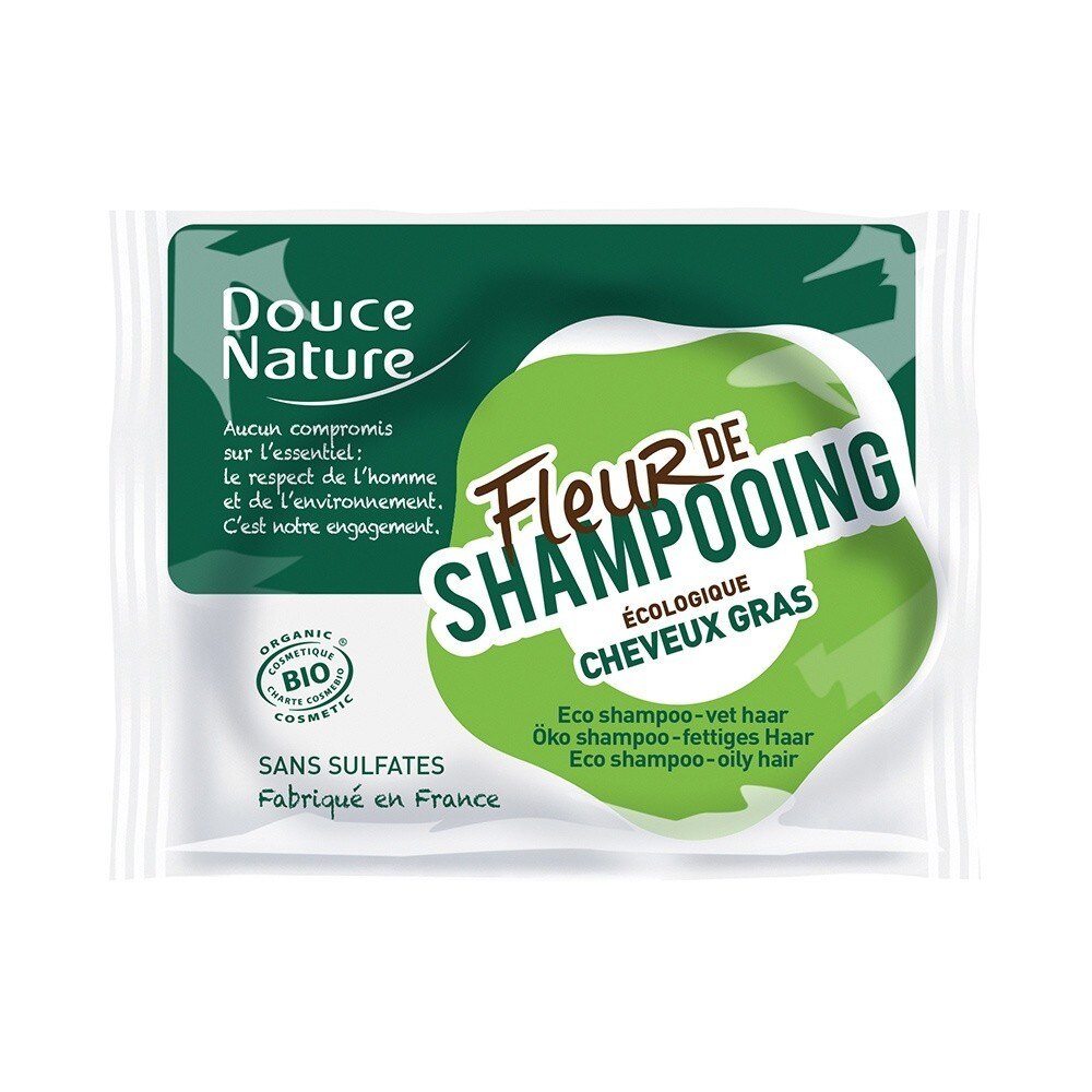 Sampon solid bio, pentru par gras, Douce Nature, 85g