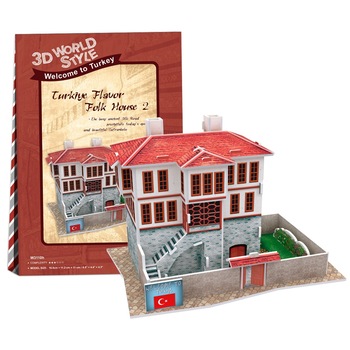 Puzzle 3D Cubicfun Casa turceasca model 2, 18 piese Puzzle 3D Cubicfun Casa turceasca model 2, 18 piese