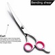 Professzionális kutya/macska ápoló olló, Enforose, zajcsökkentő párnával, rozsdamentes acél, lekerekített hegyekkel