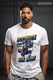 Tricou Barbati Baiat cu minge baschet Stil Vechi cu imprimeu pe Fata, 100% Bumbac, Alb, XS