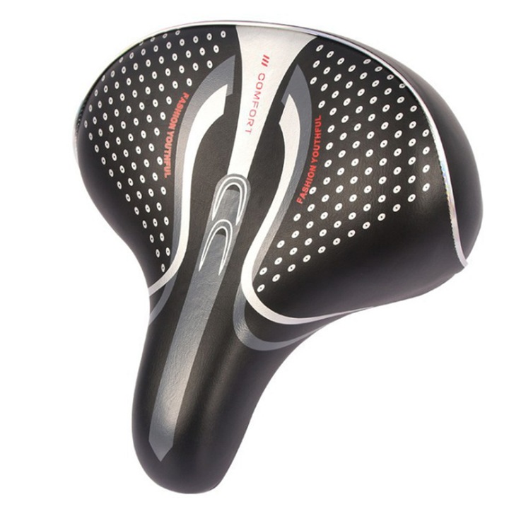 Scaun de bicicleta Enforose, Spuma cu memorie, Negru