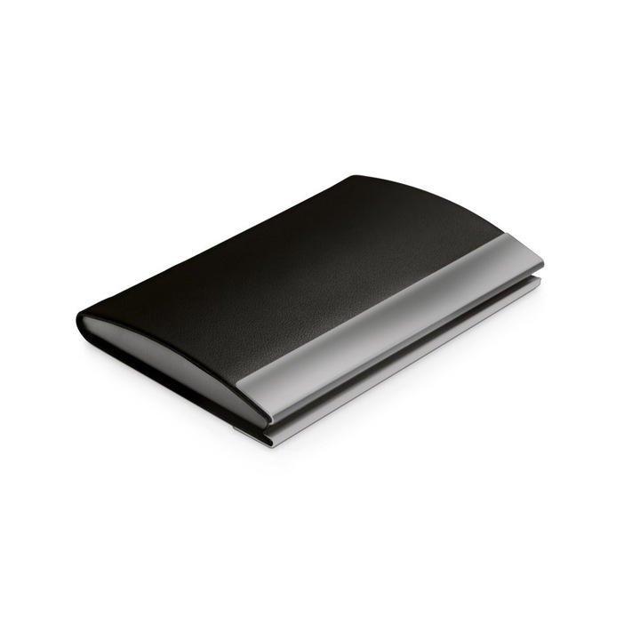 Suport Metalic Pentru Carti de Vizita, Model Deosebit, 95 x 65 x 13 mm, Negru, Dalimag