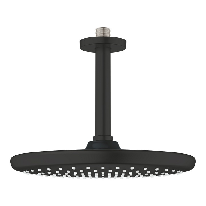 Set Cap de dus, Grohe, Tempesta 250, 250x189 mm, Negru mat