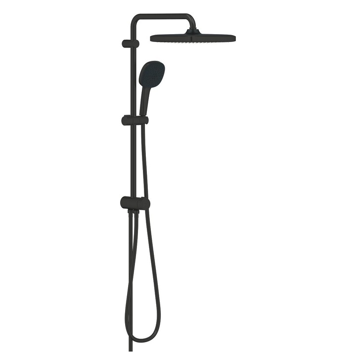 Sistem de dus, Grohe, Tempesta System 250 Cube Flex, 736x515 mm, Negru Mat