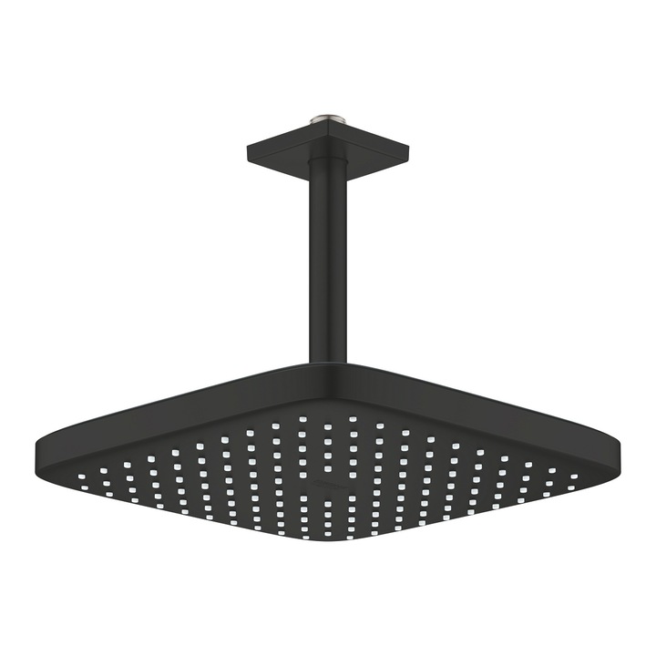 Set Cap de dus, Grohe, Tempesta 250 Cube, 250x193 mm, Negru mat