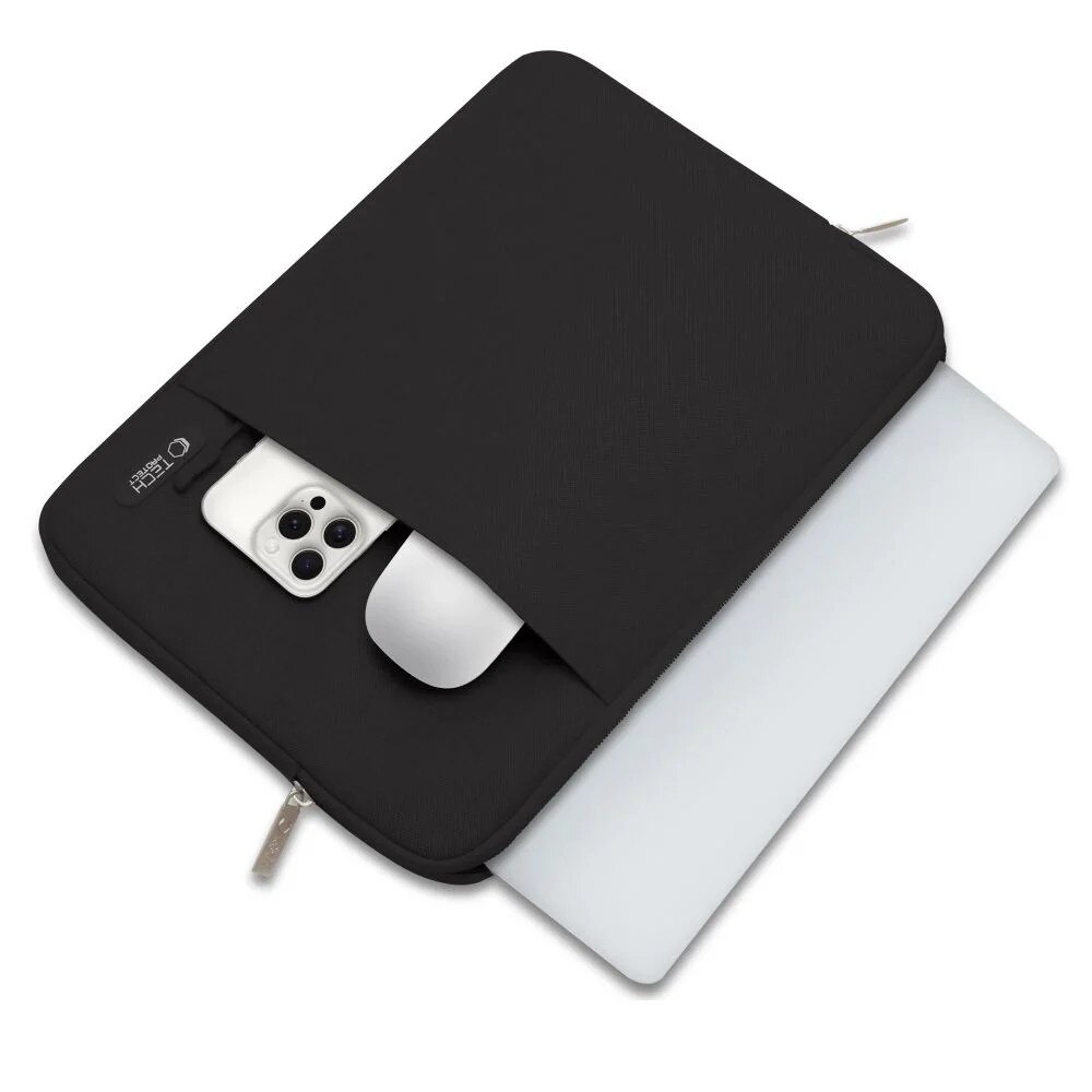 Etui laptop Tech-Protect Sleevy, 15-16 inch, negru, dimensiuni 41,5x29x2,5cm
