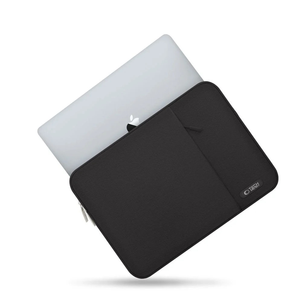 Etui laptop Tech-Protect Sleevy, 15-16 inch, negru, dimensiuni 41,5x29x2,5cm