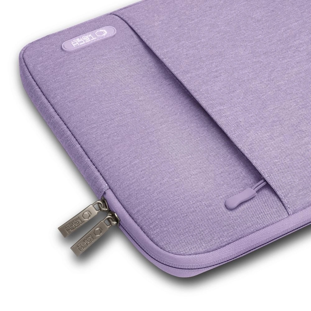 Husa laptop Tech-Protect Sleevy, 33,5x23,5cm, design elegant, cu buzunar, 13-14 inch, lila