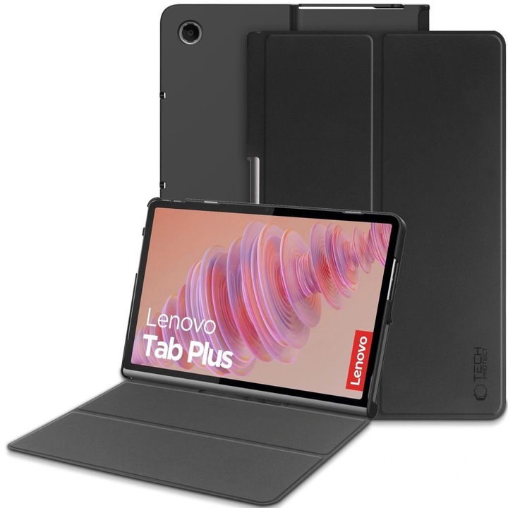 Husa tableta Tech-Protect SmartCase, pentru Lenovo Tab Plus 11.5 Tb-351, Negru