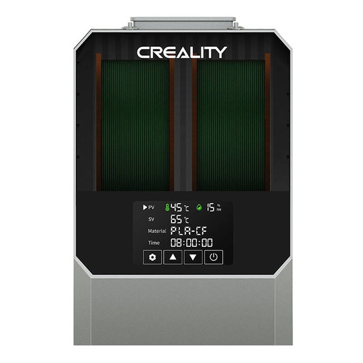 Szálszárító, Creality, Space Pi Plus, 2 tekercs, 1,75 mm/2,85 mm, 343x226x300 mm, szürke/fekete