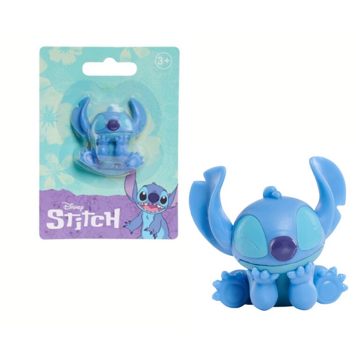 Figurina colectionara Stitch, Just Play, 5,7cm, detalii precise, albastru